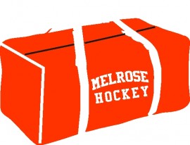 Melrose YH Red Canvas Hockey Bag w/Melrose Hockey