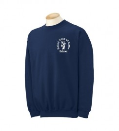 St Rose Uniform Navy Crew Neck Sweatshirt w/left chest logo