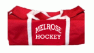 Melrose HS Red Canvas Hockey Bag w/Melrose Hockey