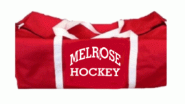 Melrose HS Red Canvas Hockey Bag w/Melrose Hockey